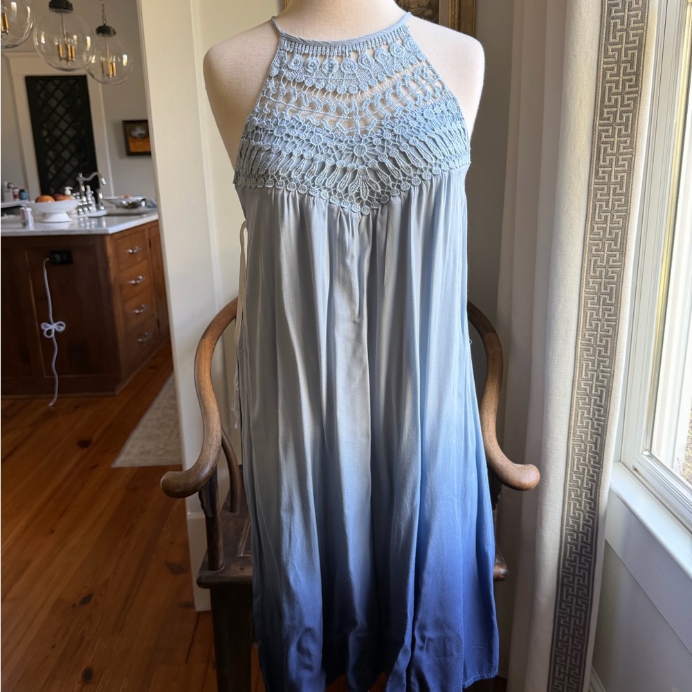 Blu Pepper Ombré Halter Dress